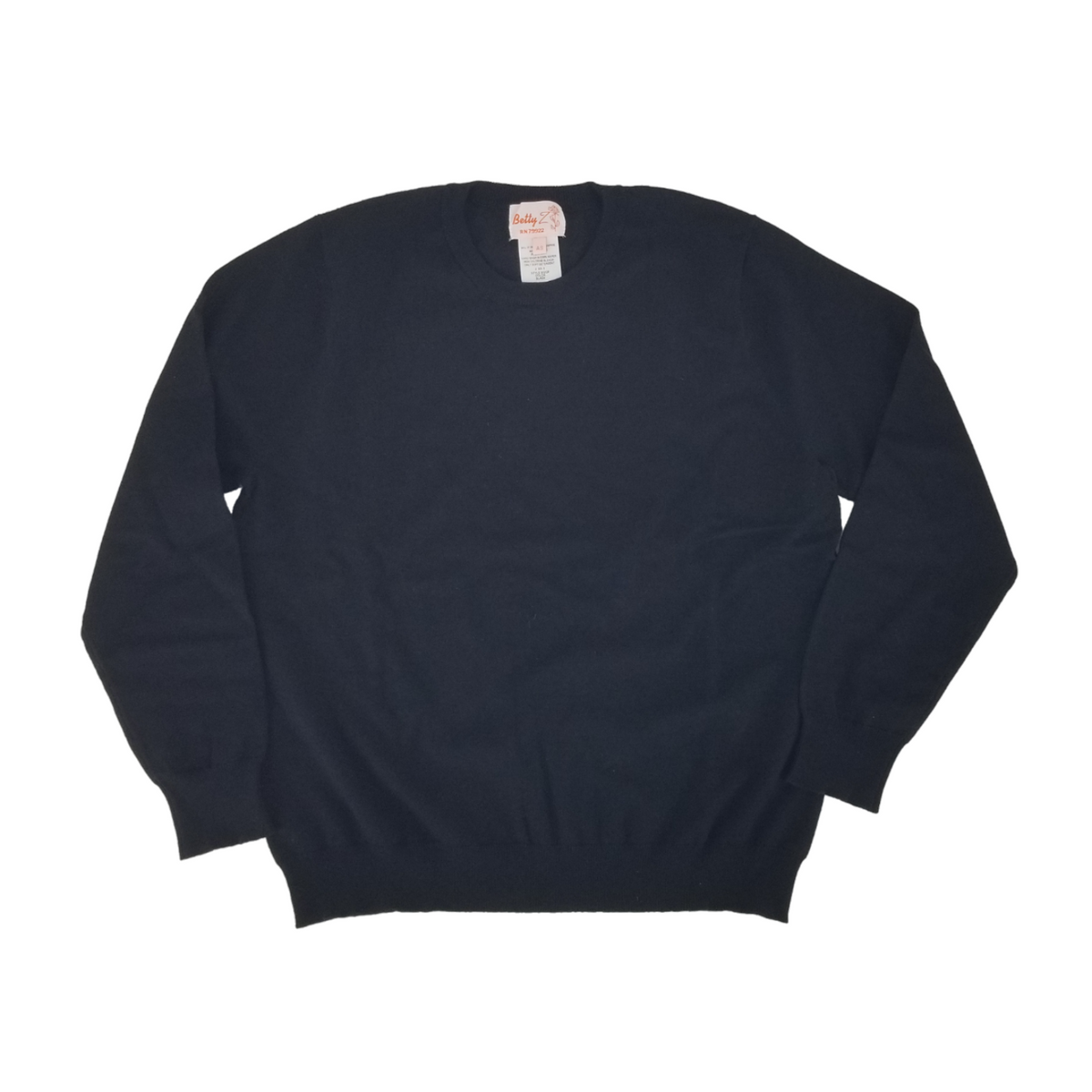 NEW ITEM - Viscose Crew Neck Sweater Black 302CP - size runs a bit