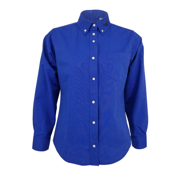 English Blue Shirt For Girls - 6237 with Satmer Monroe Embroidery