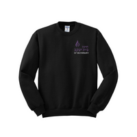 Black Crew Neck Pullover Fleece Sweatshirt - 562 - With Waterbury HS Embroidery