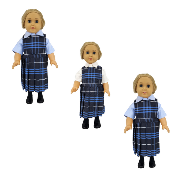 Uniforme de muñeca de 18" - Jersey 3D a cuadros