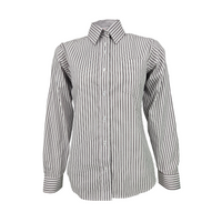 Pinpoint Black and Wine Striped Shirt For Girls - 6259