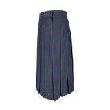 Medium Navy Poly Juniors Style BOX Pleated