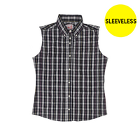 Sleeveless plaid shirt