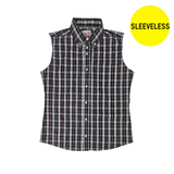 Sleeveless plaid shirt